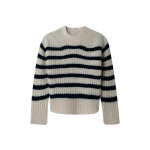 Pull bea gris clair et noir