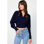 Pull court avec liens � nouer