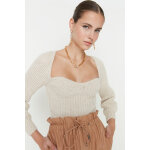 Pull court en maille c�tel�e