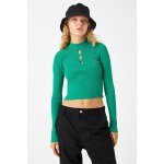 Pull court en soie vert Pull court en soie vert