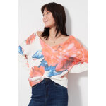 Pull fleuri décolleté Pull fleuri décolleté