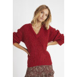 Pull en laine et mohair bordeaux