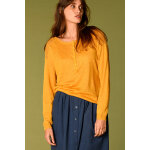 Pull en lin vivian moutarde chin