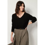 Pull long en laine en maille ctele