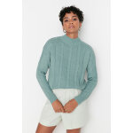 Pull en maille � col montant