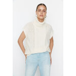 Pull manches courtes en maille ajourée Pull manches courtes en maille ajourée