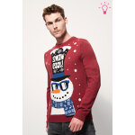Pull de nol lumineux avec motif bonhomme de neige