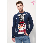 Pull de nol lumineux avec motif bonhomme de neige