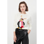 Pull de no�l avec motif pingouin