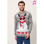 Pull de noël musical bonhomme de neige Pull de noël musical bonhomme de neige
