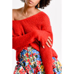Pull orange chiné Pull orange chiné