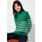 Pull ray� avec col montant zipp�