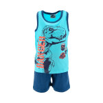 Pyjama jurassic world turquoise et bleu marine
