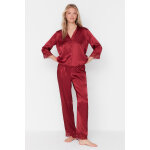 Pyjama satin avec dentelle