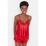 Pyjama satin avec dentelle