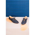 Richelieus en nubuck noon bleu marine