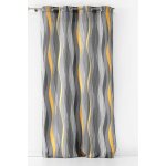 Rideau ondulys anthracite et jaune - 140 x 260 cm Rideau ondulys anthracite et jaune - 140 x 260 cm
