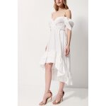 Robe asym�trique blanc