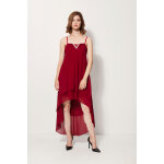 Robe asym�trique bordeaux