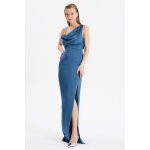 Robe asymtrique indigo