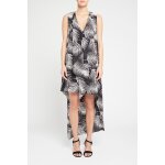 Robe asym�trique noir et blanc