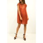 Robe bi - matire rouge brique