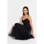 Robe bustier bi - matière noir Robe bustier bi - matière noir