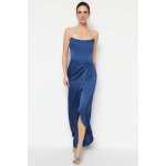 Robe bustier indigo