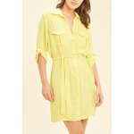 Robe chemise enora jaune Robe chemise enora jaune
