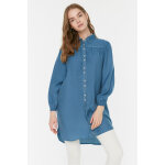 Robe chemise avec fronces