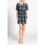 Robe chemise en lin bleu Robe chemise en lin bleu