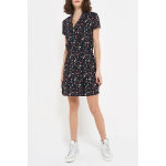 Robe chemise noir et rose - i. code