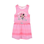 Robe en coton biologique minnie disney - rose et fuchsia