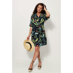 Robe courte  motifs feuillage