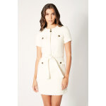 Robe courte texture guess by marciano - blanc et dor