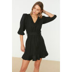 Robe courte volantée en coton Robe courte volantée en coton