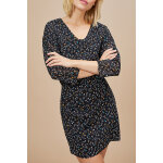 Robe drape noir et blanc - icode