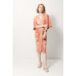 Robe drape et satine