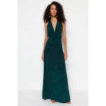 Robe drapée vert émeraude Robe drapée vert émeraude