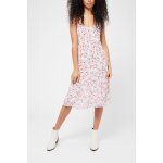Robe droite blanc et mauve