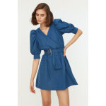 Robe droite indigo
