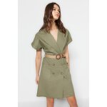 Robe droite kaki