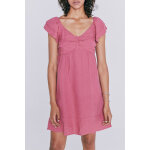 Robe droite en lin rose - ikks women