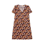 Robe droite noir et orange - i. code