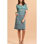 Robe droite oki turquoise et bleu marine