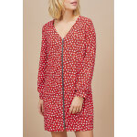 Robe droite rouge et blanc - icode