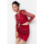 Robe droite tie and dye rouge