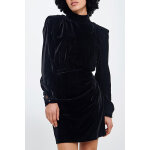 Robe droite en velours noir - ikks women Robe droite en velours noir - ikks women