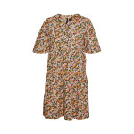 Robe �vas�e moutarde et blanc