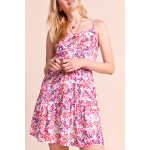 Robe fleurie ecru et rose - one step femme Robe fleurie ecru et rose - one step femme